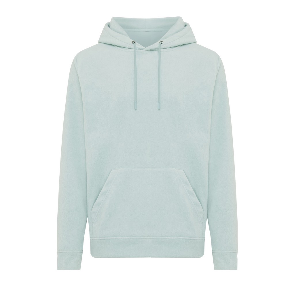 Bluza z kapturem z mikropolaru Iqoniq Trivor, RPET Zielony T9403.023.XXS 