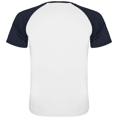 Indianapolis sportowa koszulka unisex z krótkim rękawem Biały-Granatowy R66508A1 (2)