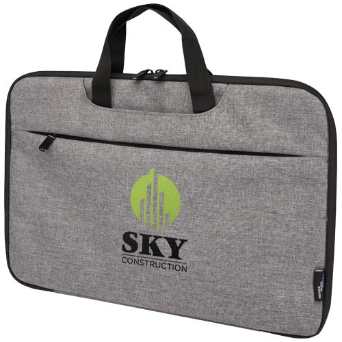 Libra etui na laptopa 2 w 1 o pojemności 3 l wykonane z materiałów z recyklingu z certyfikatem GRS Melanż szary 13008580 (1)