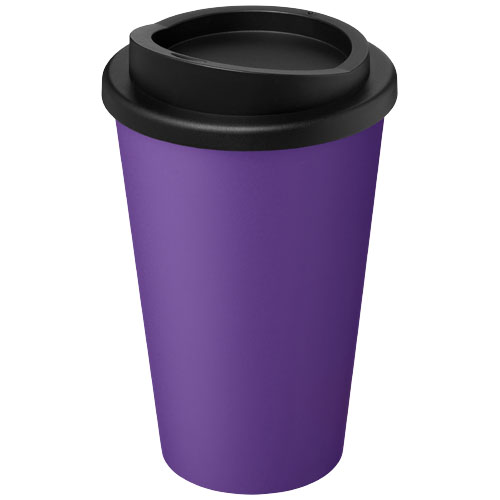 Kubek termiczny americano® o pojemności 350 ml z materiałów pochodzących z recyklingu Fioletowy-Czarny 21069137 