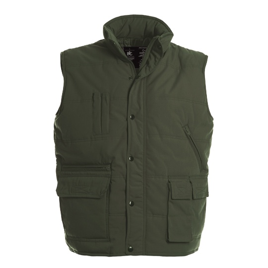 Kamizelka Unisex Regulowana z Kieszeniami Olive BCJU880-468890 