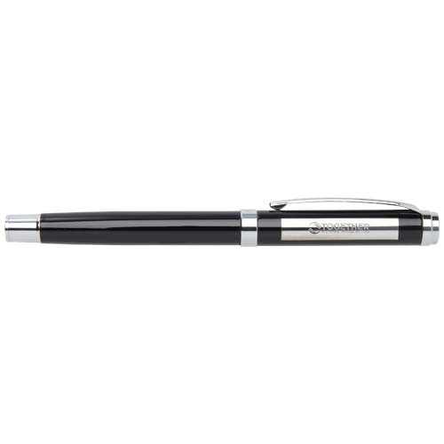 Legato Elegance zestaw notatnik A5 w twardej okładce z długopisem żelowym Czarny-Czarny 10625890 (1)