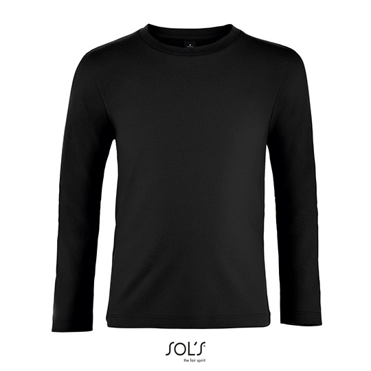 Dziecięca Koszulka Długi Rękaw Bawełniana Deep Black L02947-543227 