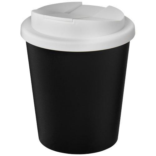 Kubek Americano® Espresso Eco z recyklingu o pojemności 250 ml z pokrywą odporną na zalanie  Czarny-Biały 21045500 