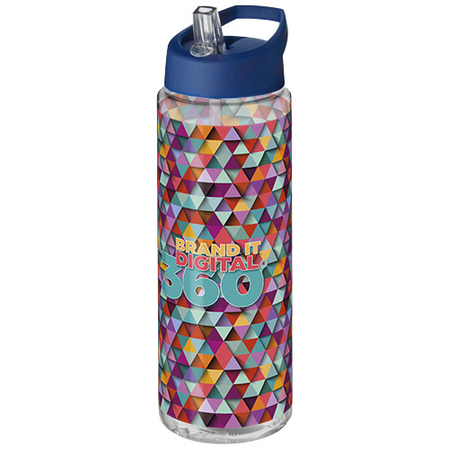 Bidon H2O Vibe o pojemności 850 ml z wieczkiem z dzióbkiem Przezroczysty-Niebieski 21009609 (1)