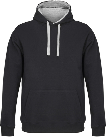 Bluza Męska Kroj Standardowy Szczotkowany Polar - Black & Red Grey Melange L04853-996470 (2)