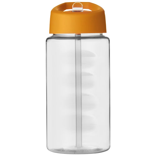 Bidon H2O Bop o pojemności 500 ml z wieczkiem z dzióbkiem Przezroczysty-Pomarańczowy 21088304 (2)