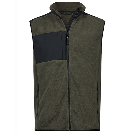 Kamizelka Bezrękawnik Polar Ripstop - Clay & Black Deep Green TJ9122-596214 