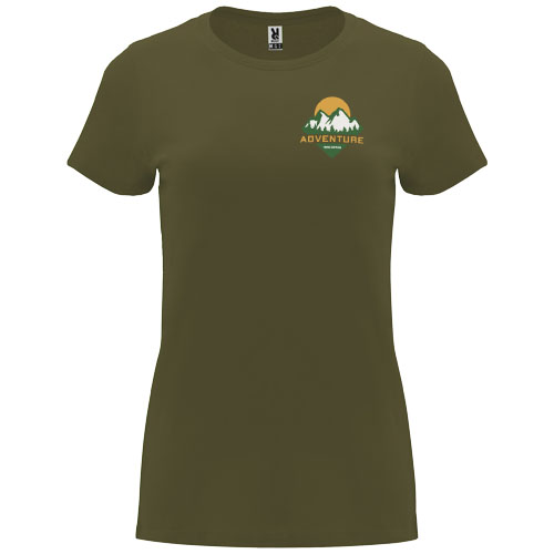 Capri koszulka damska z krótkim rękawem Militar Green R66835M5 (1)
