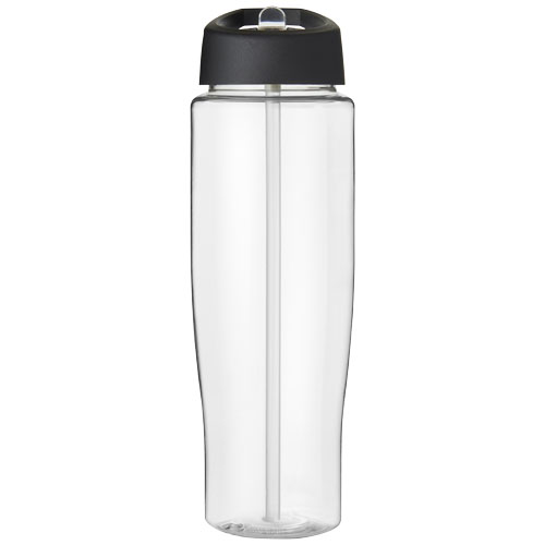 Bidon H2O Tempo® o pojemności 700 ml z wieczkiem z słomką Przezroczysty-Czarny 21004400 (2)