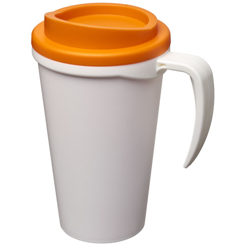 Kubek termiczny z serii Americano® Grande o pojemności 350 ml Biały-Pomarańczowy 21000405 