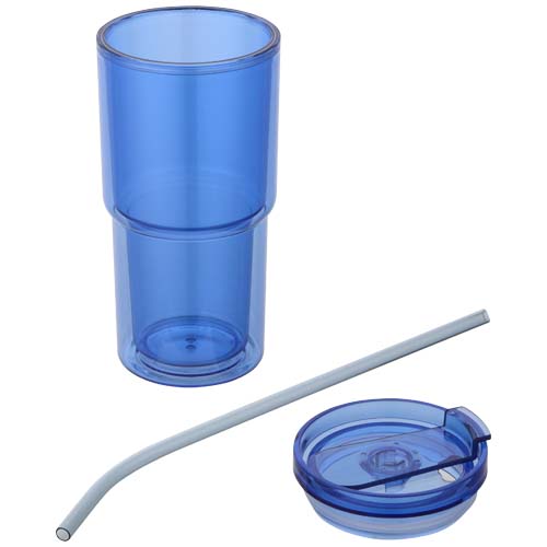 Kubek plastikowy Archer o pojemności 480 ml z podwójnymi ściankami Królewski niebieski 10096753 (3)