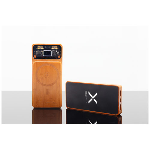 SCX.design P48 magnetyczny drewniany powerbank o pojemności 10 000 mAh i mocy 15 W Drewniany-Czarny 1PX15671 (2)