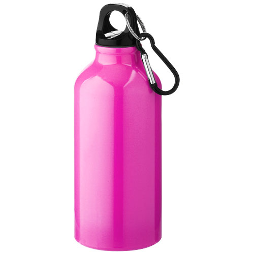 Gadżet reklamowy - Aluminiowa butelka na wodę Oregon z karabińczykiem o pojemności 400 ml