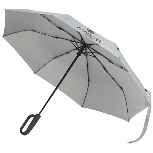 Składany parasol SMART 21 cali, wykonany z tworzywa sztucznego RPET Jasny szary 13016280 (1)