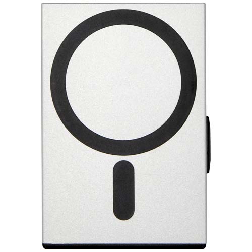 Magnetyczne etui na karty z ochroną RFID, wykonane z materiałów z certyfikatem RCS Srebrny 12452881 (4)