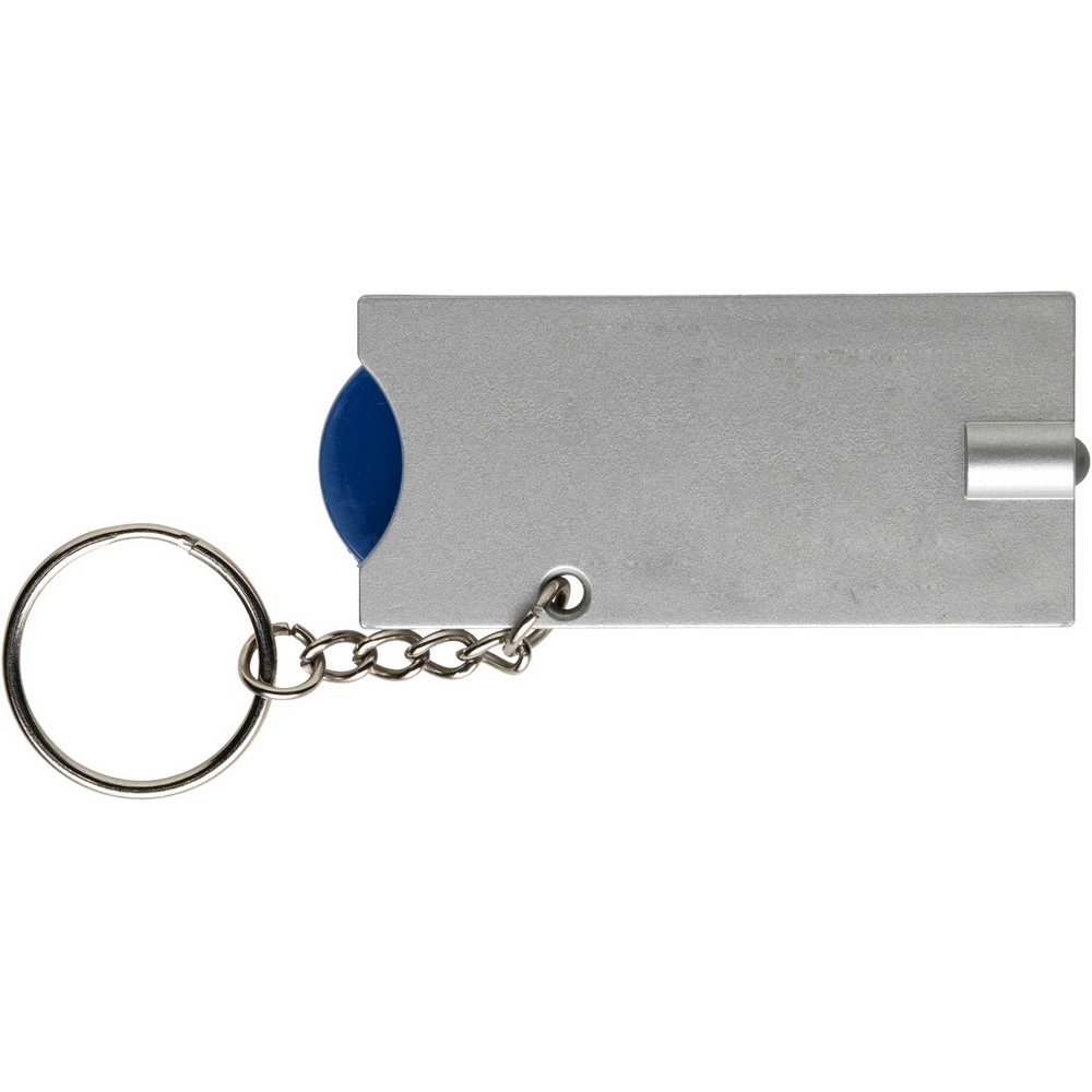 Brelok do kluczy, żeton do wózka na zakupy, lampka LED Granatowy V2452-04 (3)
