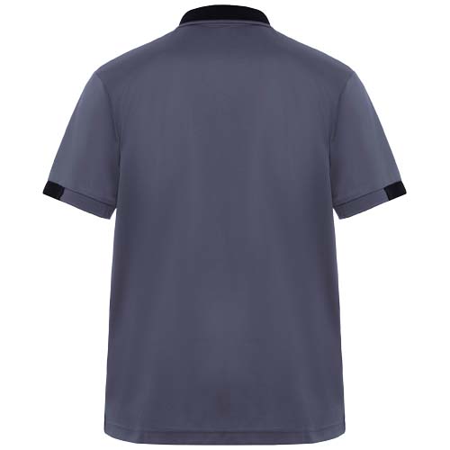 Samurai 160 g/m2 antybakteryjna koszulka polo unisex z krótkim rękawem  Ołowiowy-Czarny R8410E51 (2)