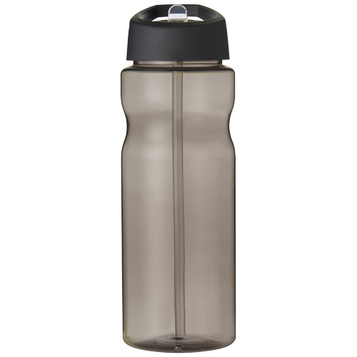 Bidon H2O Base® o pojemności 650 ml z wieczkiem z słomką Węgiel drzewny-Czarny 21004903 (2)