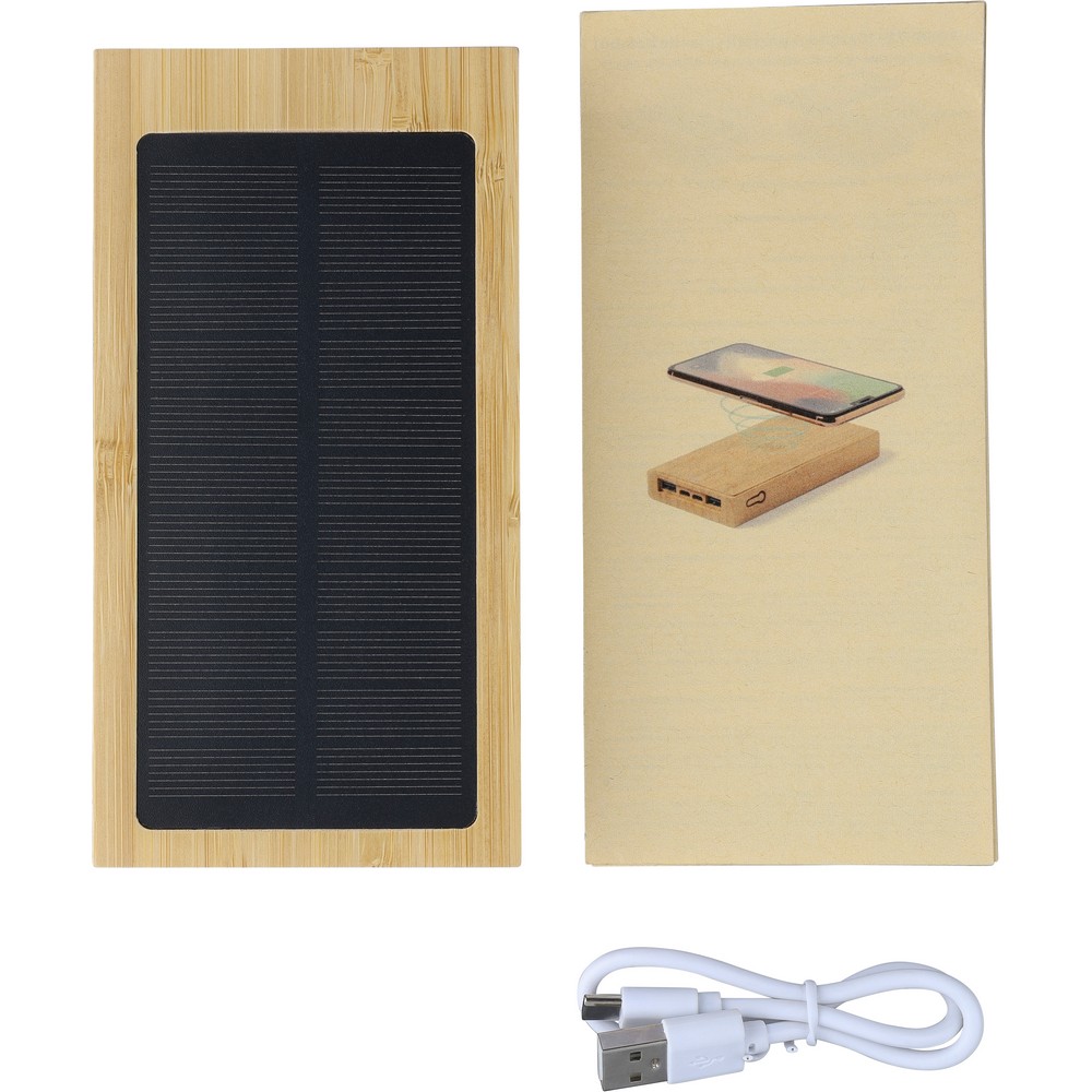 Power bank 10000 mAh z ładowarką słoneczną Brązowy VA276-16 (6)