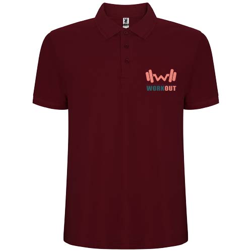 Pegaso Premium koszulka męska polo z krótkim rękawem Garnet R66092P5 (1)