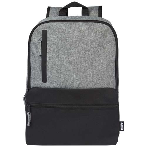 Reclaim 15-calowy plecak na laptopa 14 l z recyklingu Czarny-Melanż szary 12065590 (7)