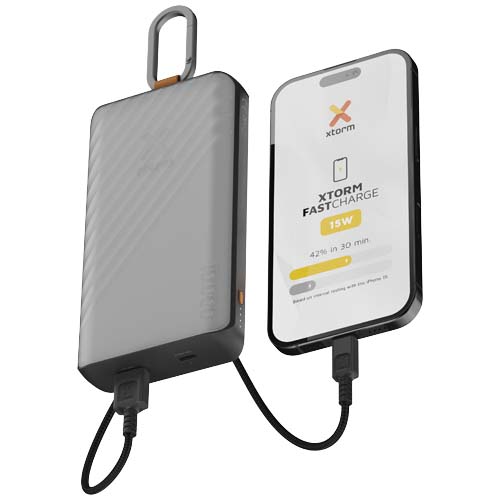 Xtorm XG2S101 Go2 powerbank solarny o pojemności 10.000 mAh i mocy 15 W ze światłem Węgiel drzewny 12447984 (5)