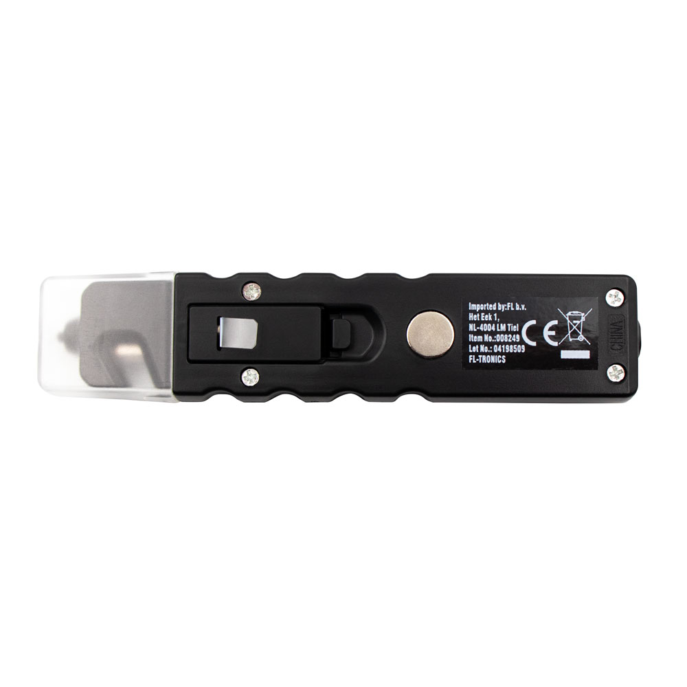 Latarka bezpieczeństwa 4 LED COB, przecinak do pasów, młotek bezpieczeństwa Czarny V9732-03 (2)