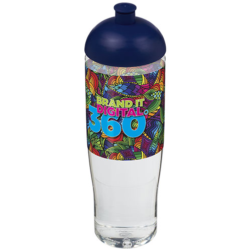 Bidon H2O Tempo® o pojemności 700 ml z wypukłym wieczkiem Przezroczysty-Niebieski 21004202 (1)