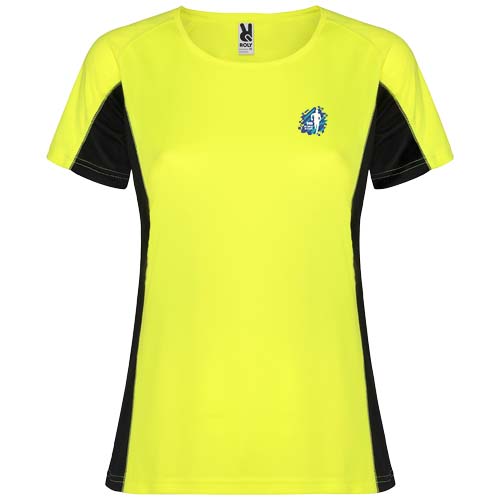Shanghai sportowa koszulka damska z krótkim rękawem Fluor Yellow R66488Y3 (1)