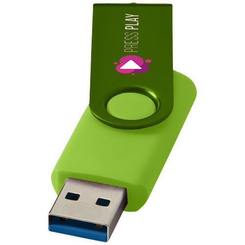 Rotate metaliczny pendrive wyposażony w interfejs USB 3.0 Limonkowy 1Z50863L (1)