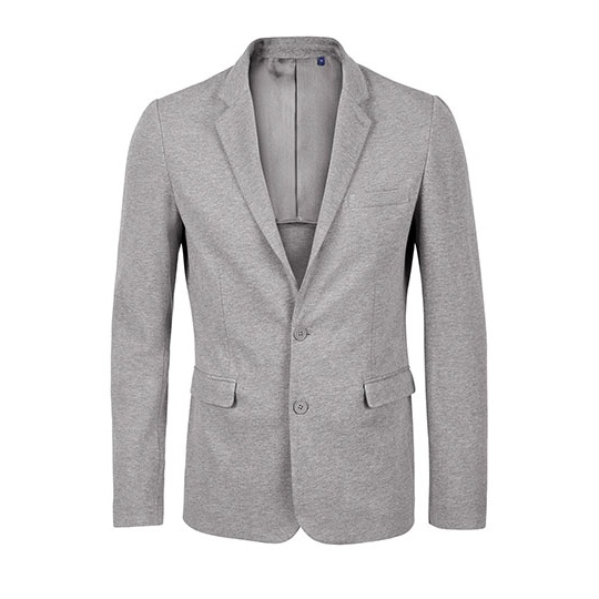 Marynarka Męska Pique Gray Melange NB3169-557205 