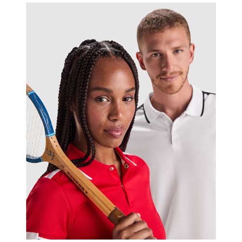 Tamil sportowa koszulka damska polo z krótkim rękawem Królewski niebieski-Biały R04098C2 (3)
