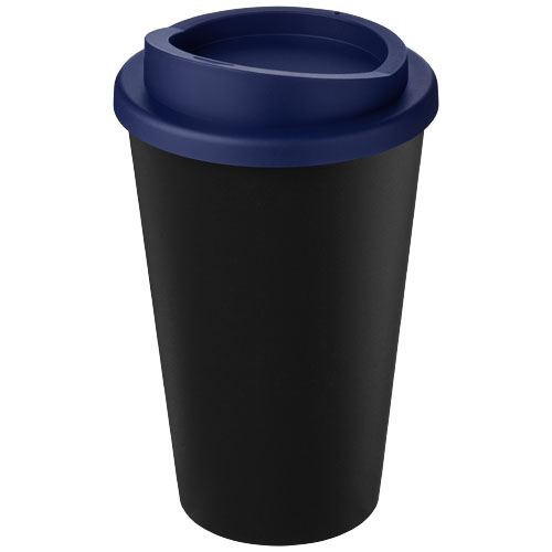 Kubek Americano Eco z recyklingu o pojemności 350 ml Czarny-Niebieski 21042208 
