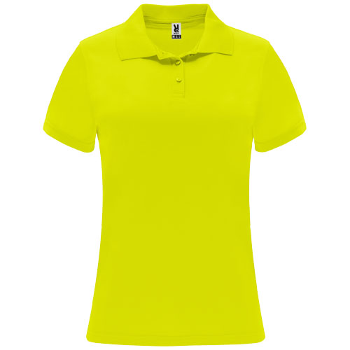 Monzha sportowa koszulka damska polo z krótkim rękawem Fluorescencyjny żółty R04101C1 