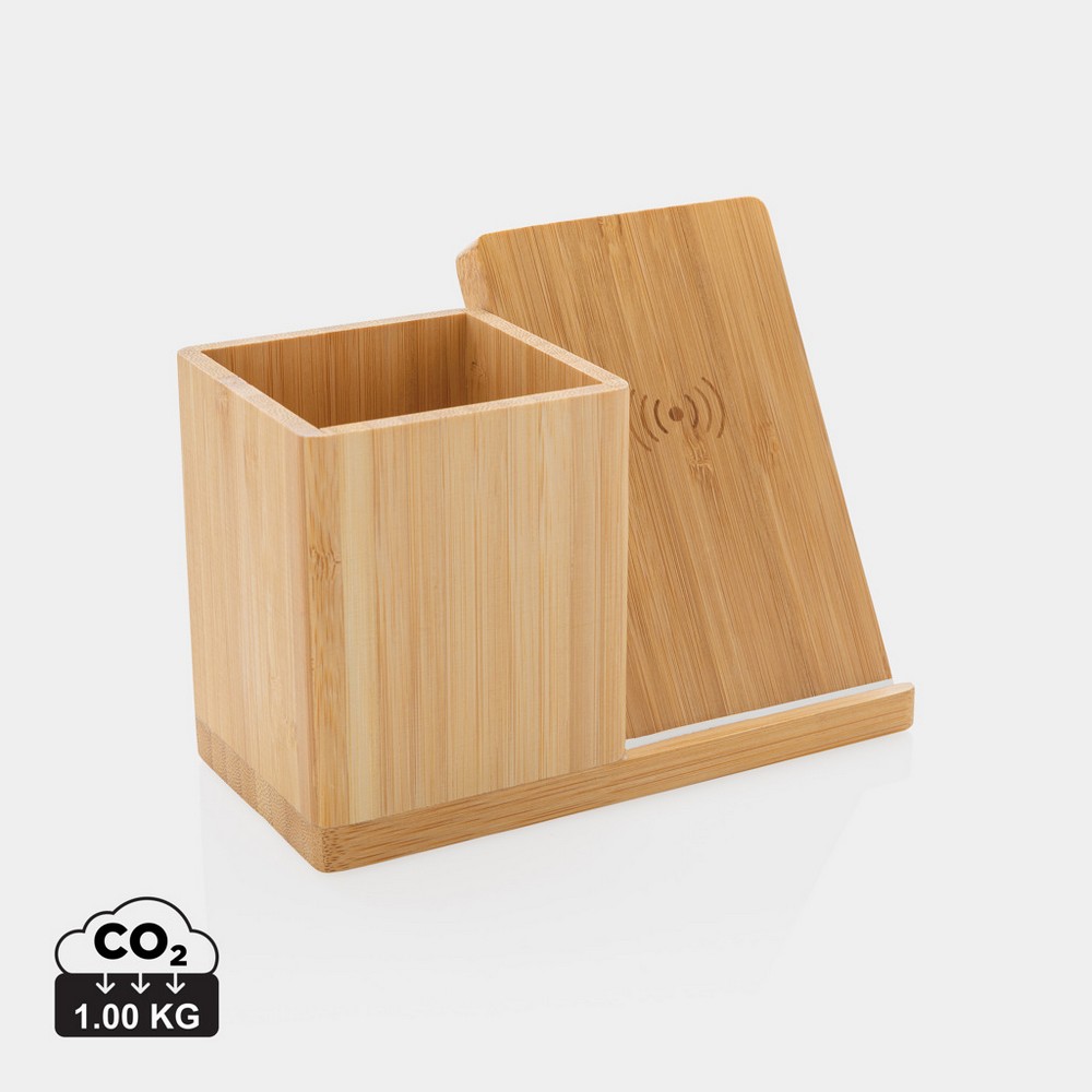 Ładowarka bezprzewodowa 5W, organizer na biurko Calgary Brązowy P308.479 