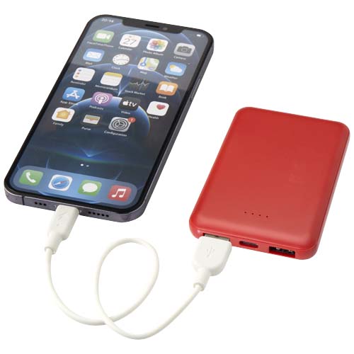Asama powerbank o pojemności 5000 mAh Type-C z tworzyw sztucznych pochodzących z recyklingu Ceglasty 12438332 (6)