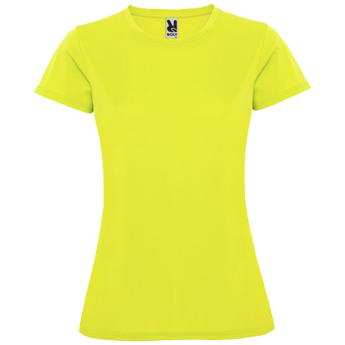 Montecarlo sportowa koszulka damska z krótkim rękawem Fluor Yellow R04231C1 