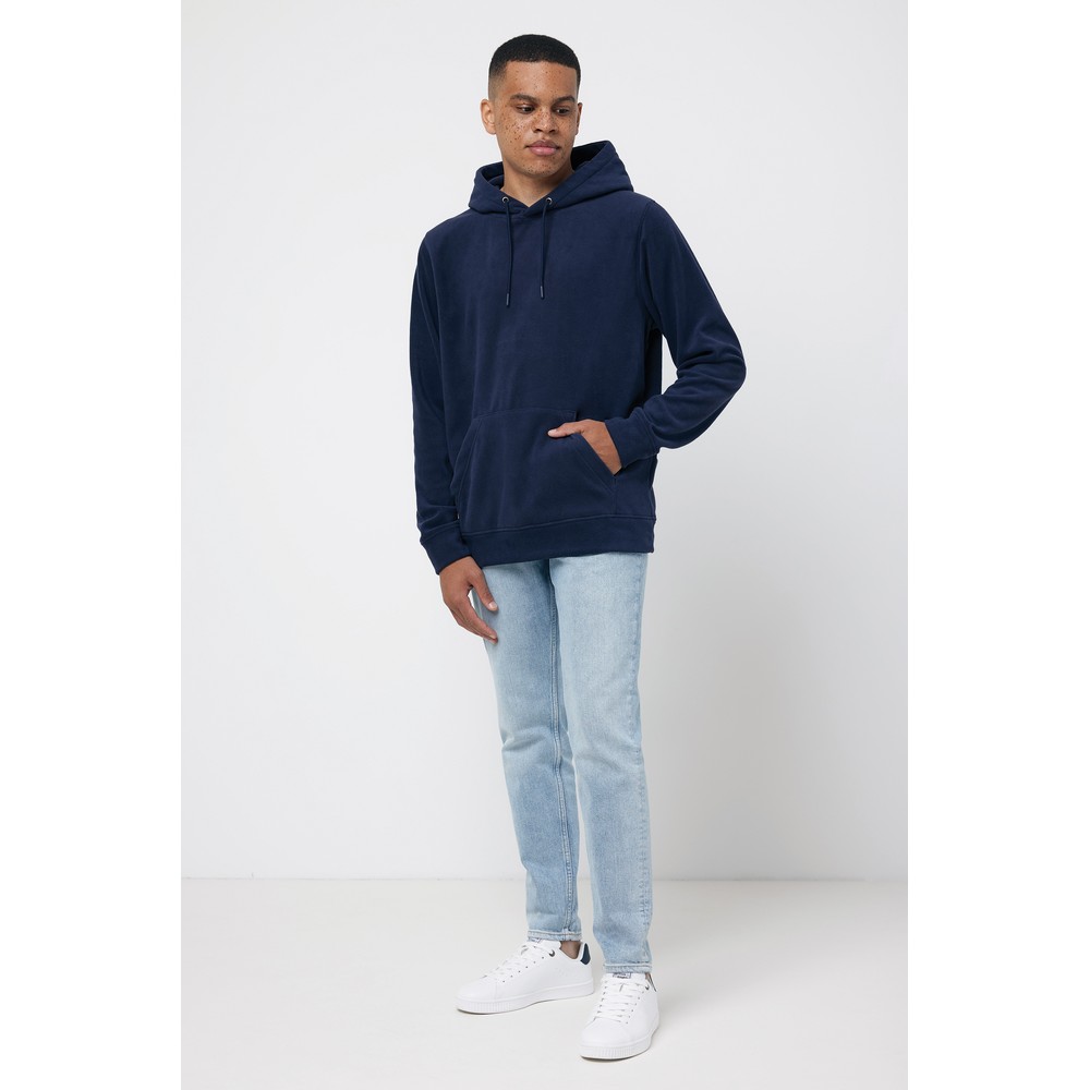 Bluza z kapturem z mikropolaru Iqoniq Trivor, RPET Niebieski T9403.002.XS (7)