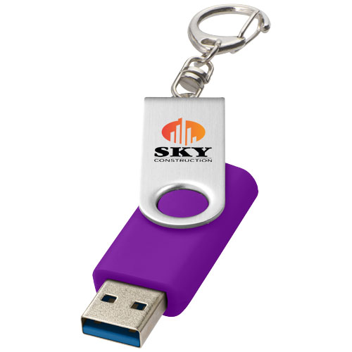 Rotate pendrive wyposażony w interfejs USB 3.0 z łańcuchem do kluczy Fioletowy 1Z50737K (1)