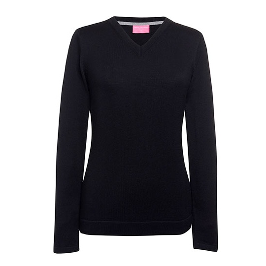 Damski sweter z dekoltem w serek Black BR2307-813990 