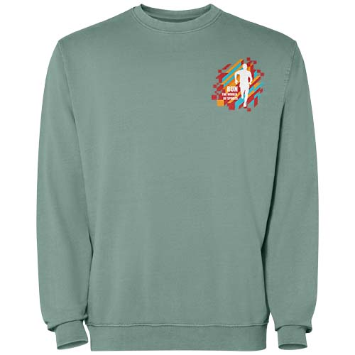 Jaya sweter unisex z okrągłym dekoltem Ciemnozielony R2203E50 (1)