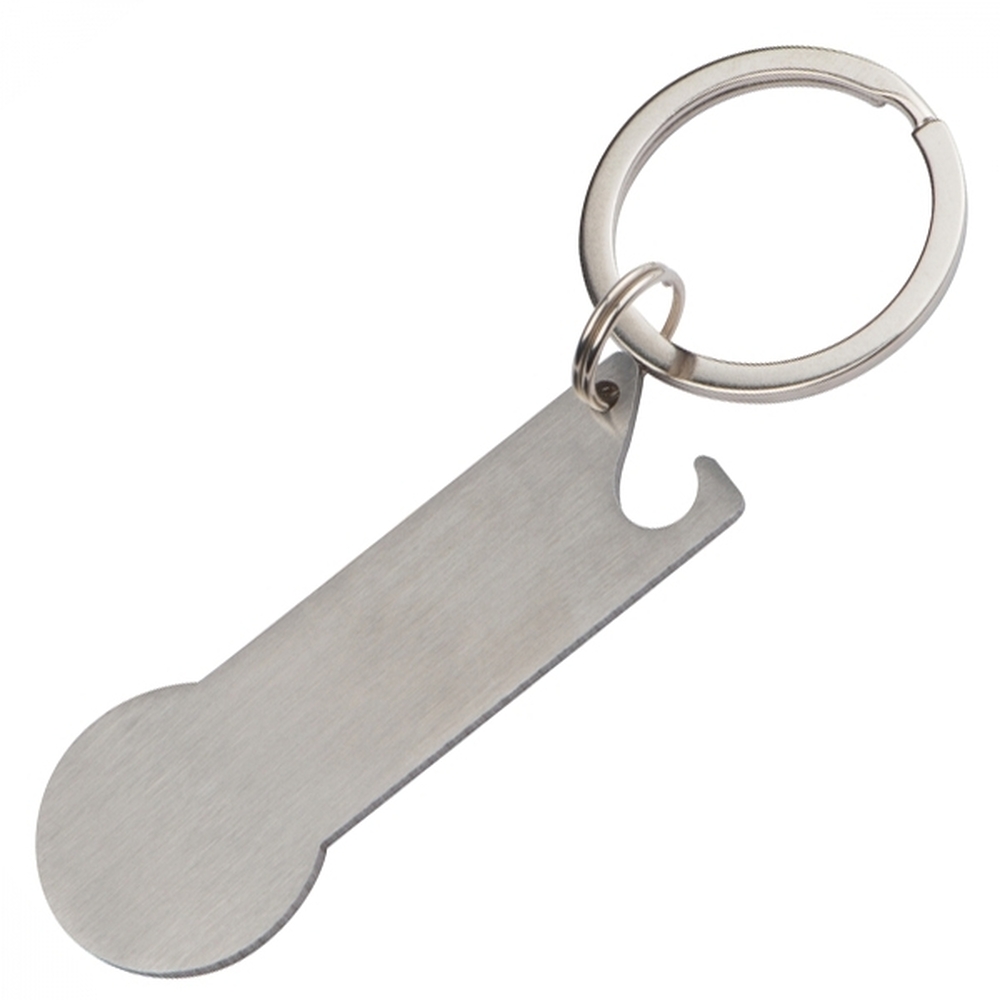 Brelok metalowy otwieracz do butelek STICKIT Szary 158307 