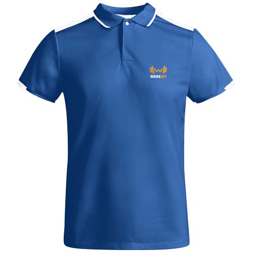 Tamil sportowa koszulka dziecięca polo z krótkim rękawem Królewski niebieski-Biały K04028CD (1)