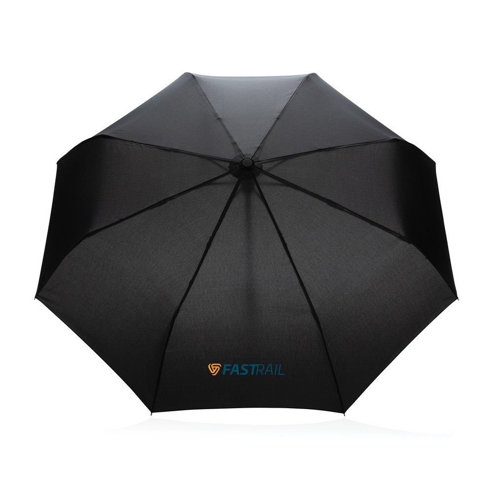 Bambusowy parasol automatyczny 21" AWARE™ RPET Czarny P850.611 (5)