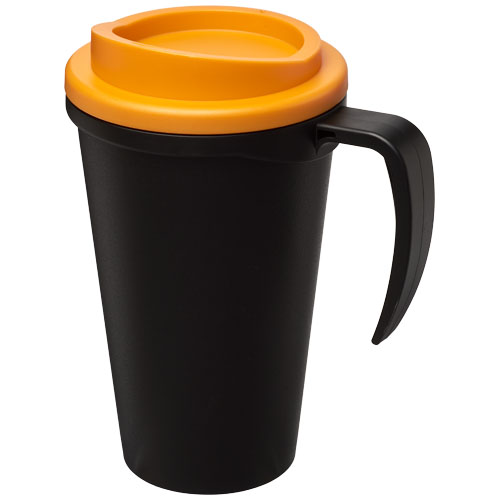 Kubek termiczny z serii Americano® Grande o pojemności 350 ml Czarny-Pomarańczowy 21000417 