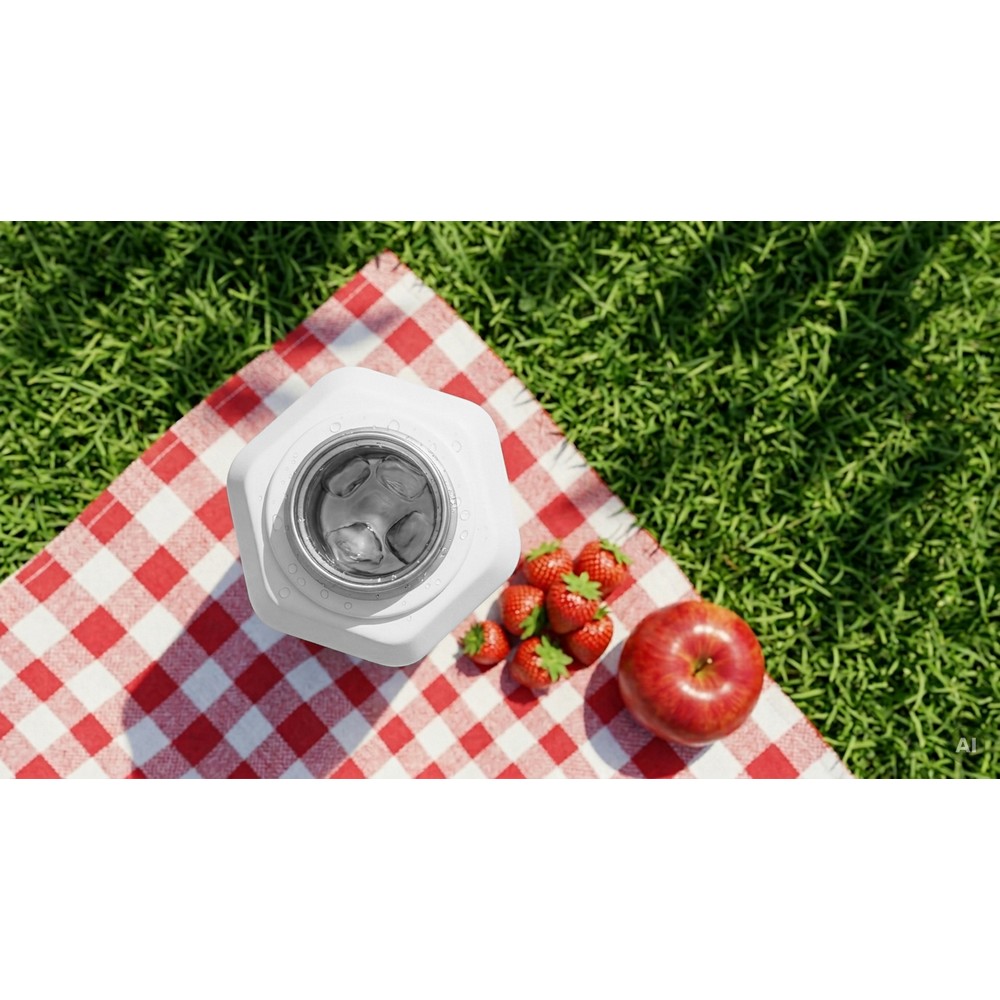 Butelka termiczna 470 ml z uchwytem Air Gifts | Dalamia Biały VA949-02 (4)