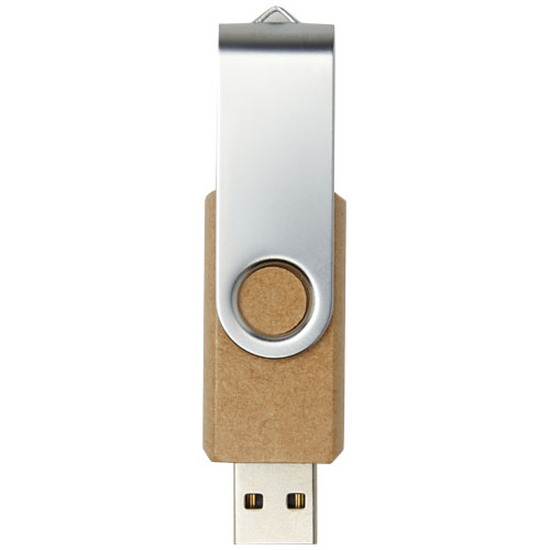 Rotate pendrive wyposażony w interfejs USB 2.0 z papieru z recyklingu Kraftowy brąz 1Z50306H (2)