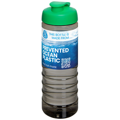 H2O Active® Eco Treble bidon z otwieraną pokrywką o pojemności 750 ml Węgiel drzewny-Zielony 21047903 (1)