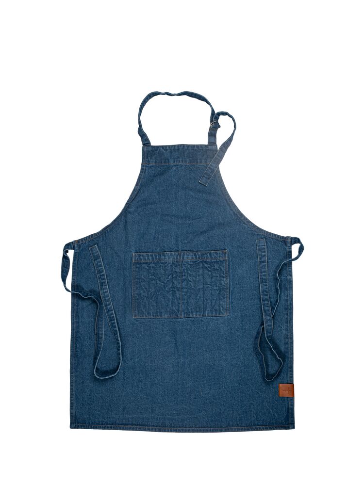 Gadżet reklamowy - ARON FARTUCH DENIM, NIEBIESKI